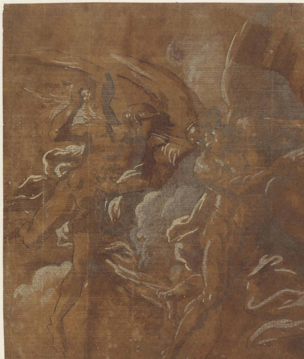 Deux hommes ailés - A. Carracci (attributed to)