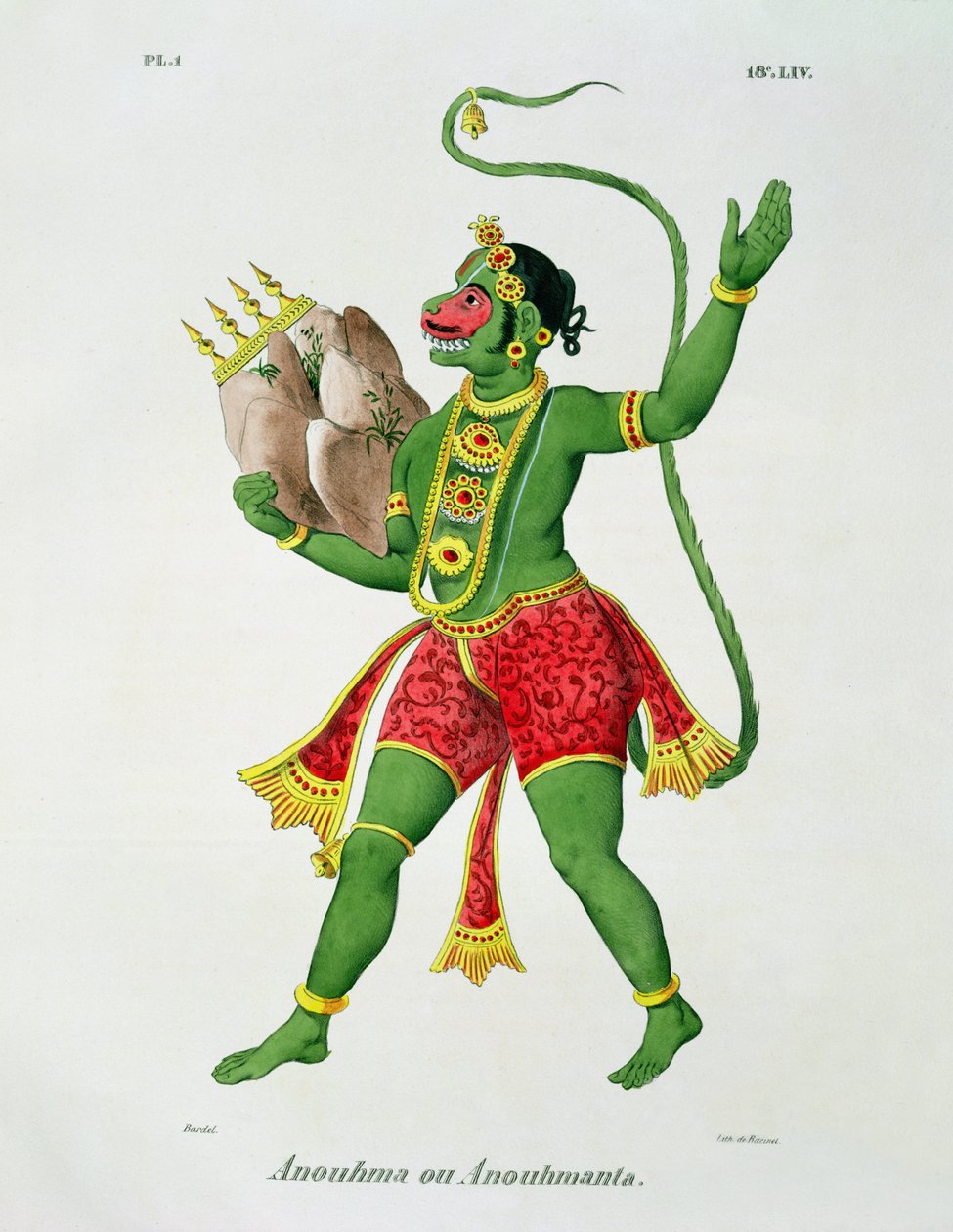 Hanuman, gravé par de Racinet - A. Geringer