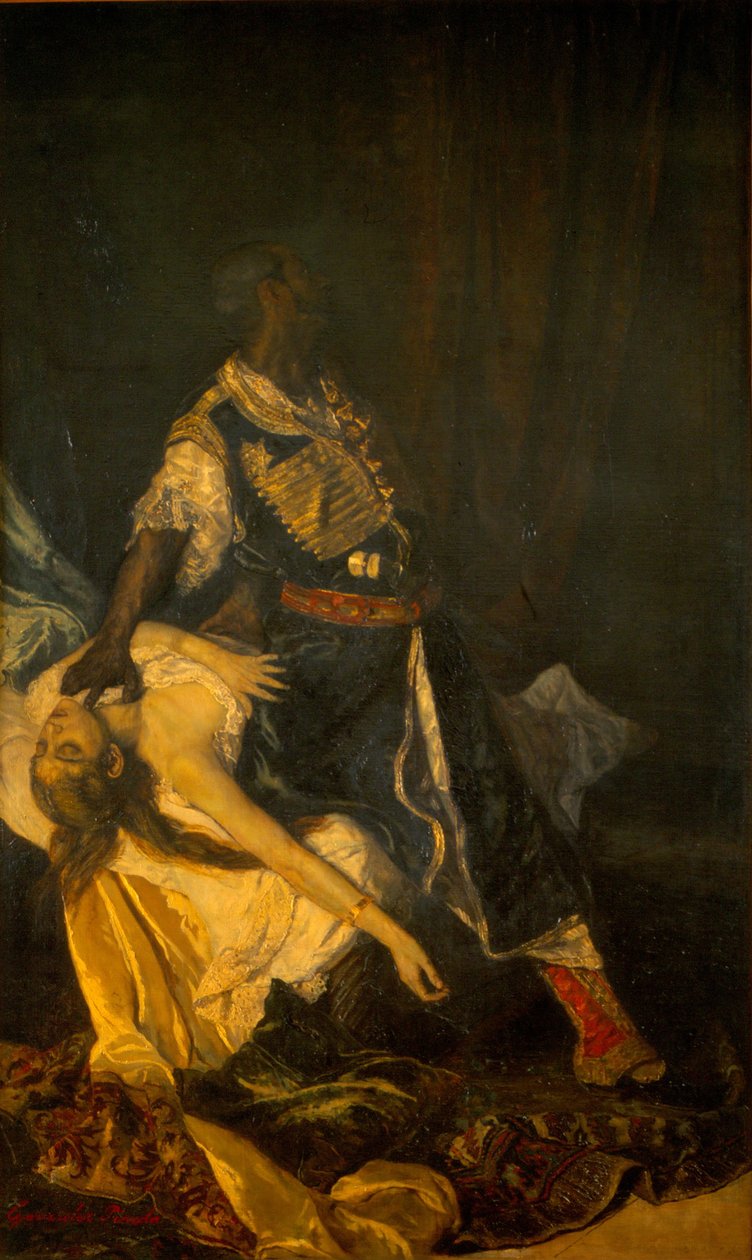 Othello tuant Desdémone, 1879 - A. González Pineda