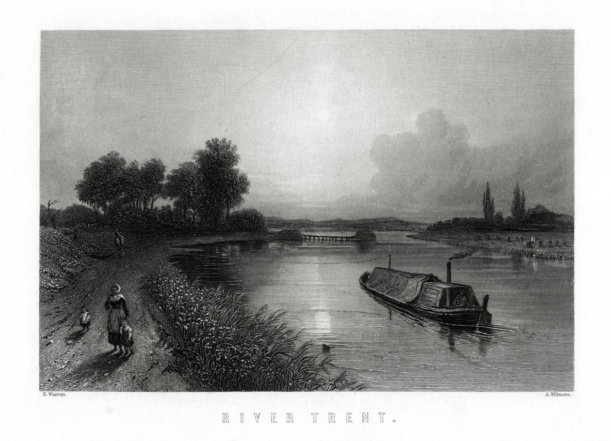 La rivière Trent, Angleterre, 1883 - A. Willmore