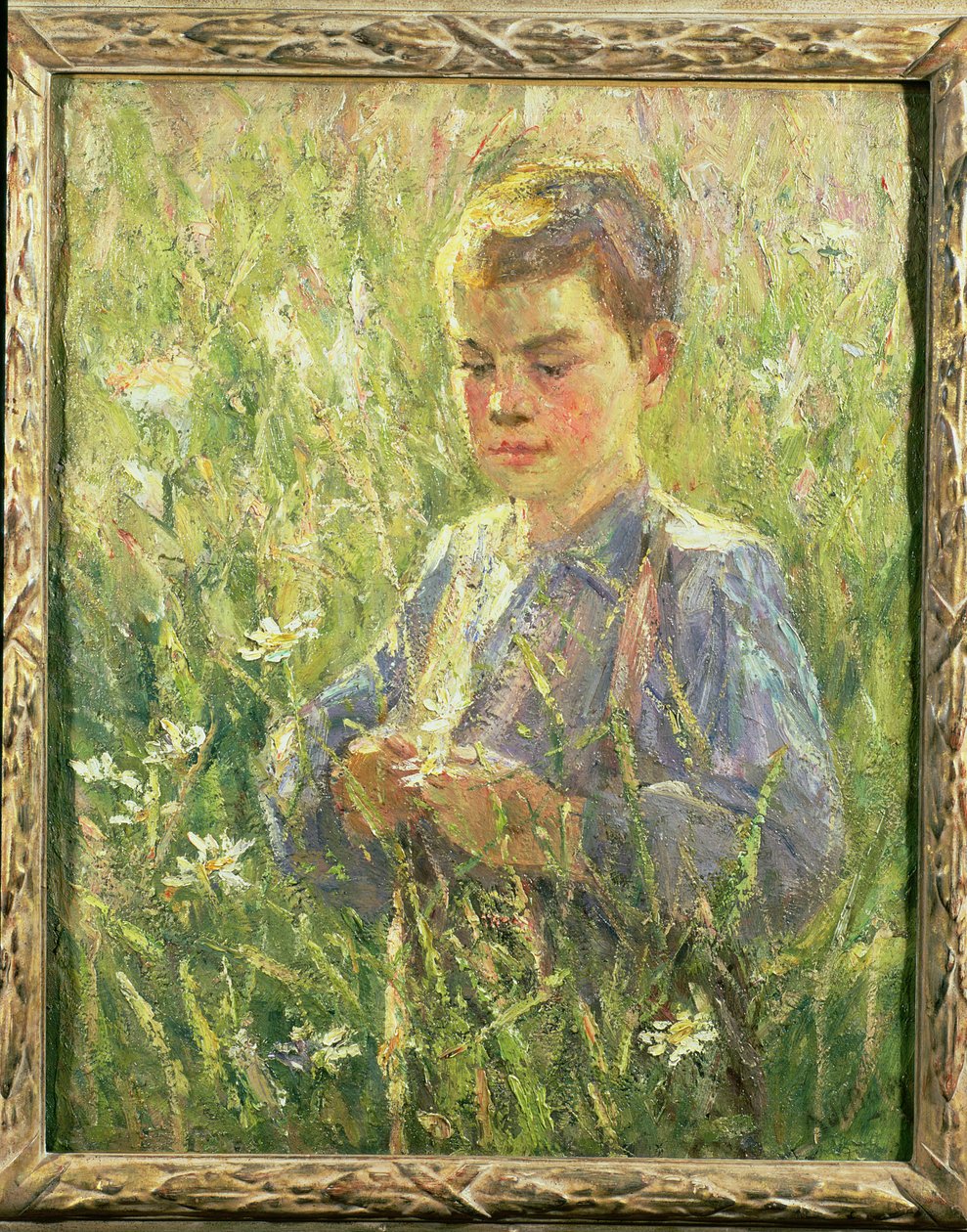 Garçon dans le pré - A. de Barsy