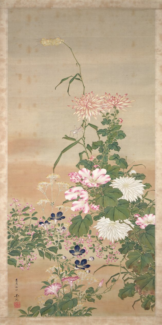 Fleurs en automne, 1826 - Abe Kan Torin