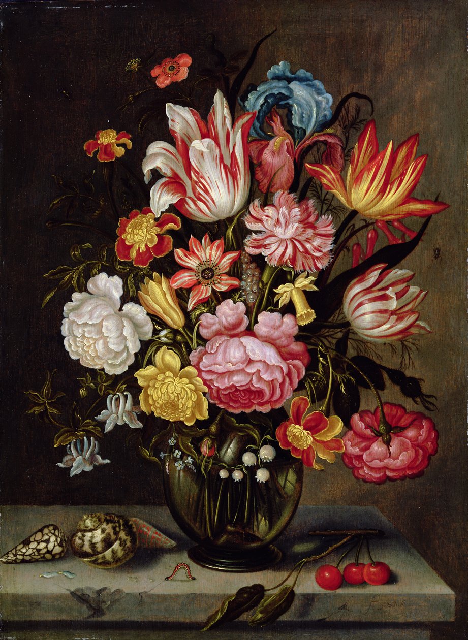 Nature morte de fleurs dans un vase ovoïde - Abraham Bosschaert