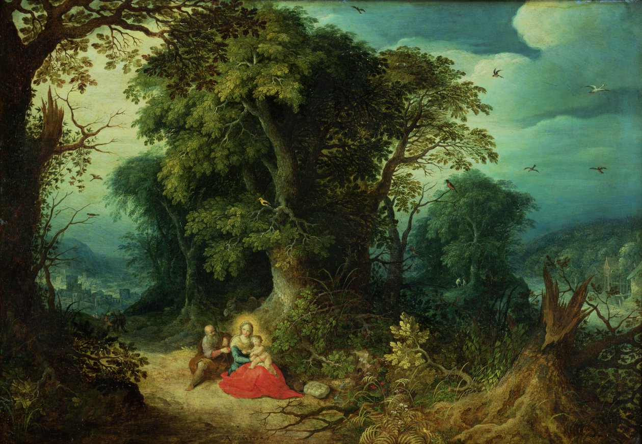 Le Repos pendant la fuite en Égypte - Abraham Govaerts