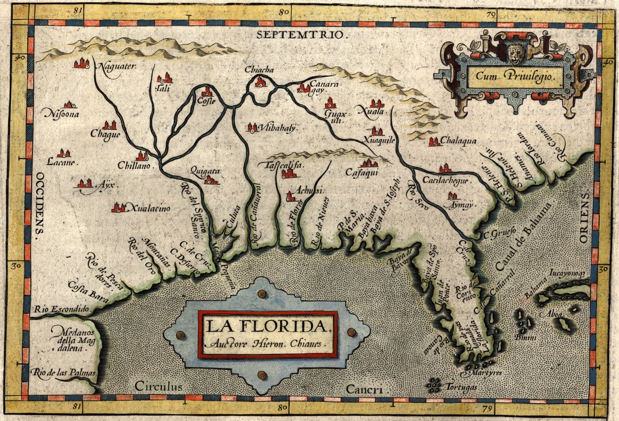 Carte de la Floride, vers 1584 - Abraham Ortelius