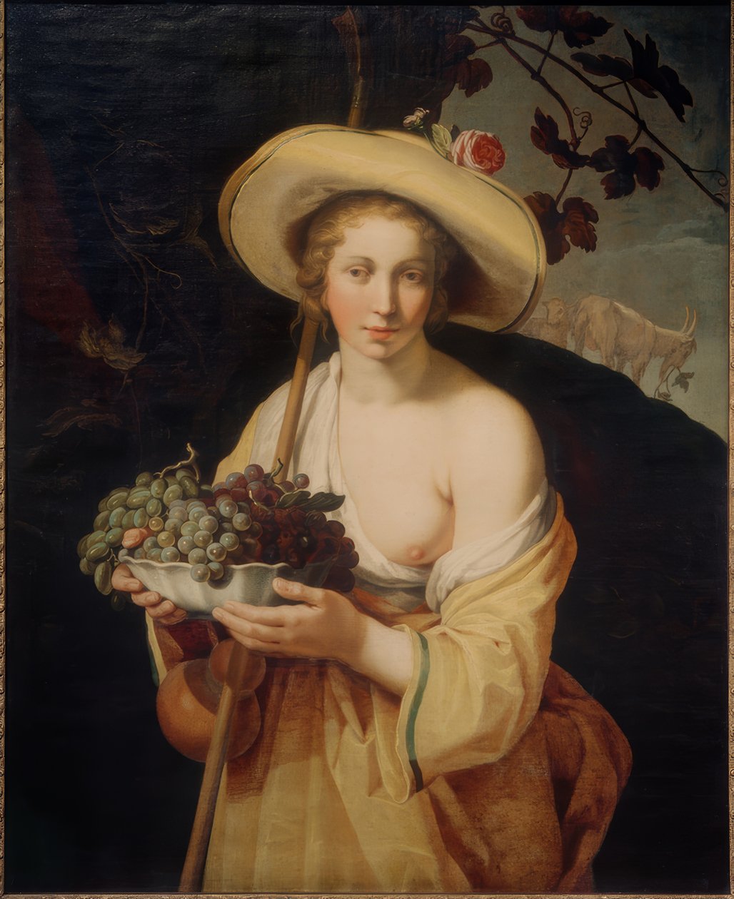 Bergère avec des raisins - Abraham Bloemaert