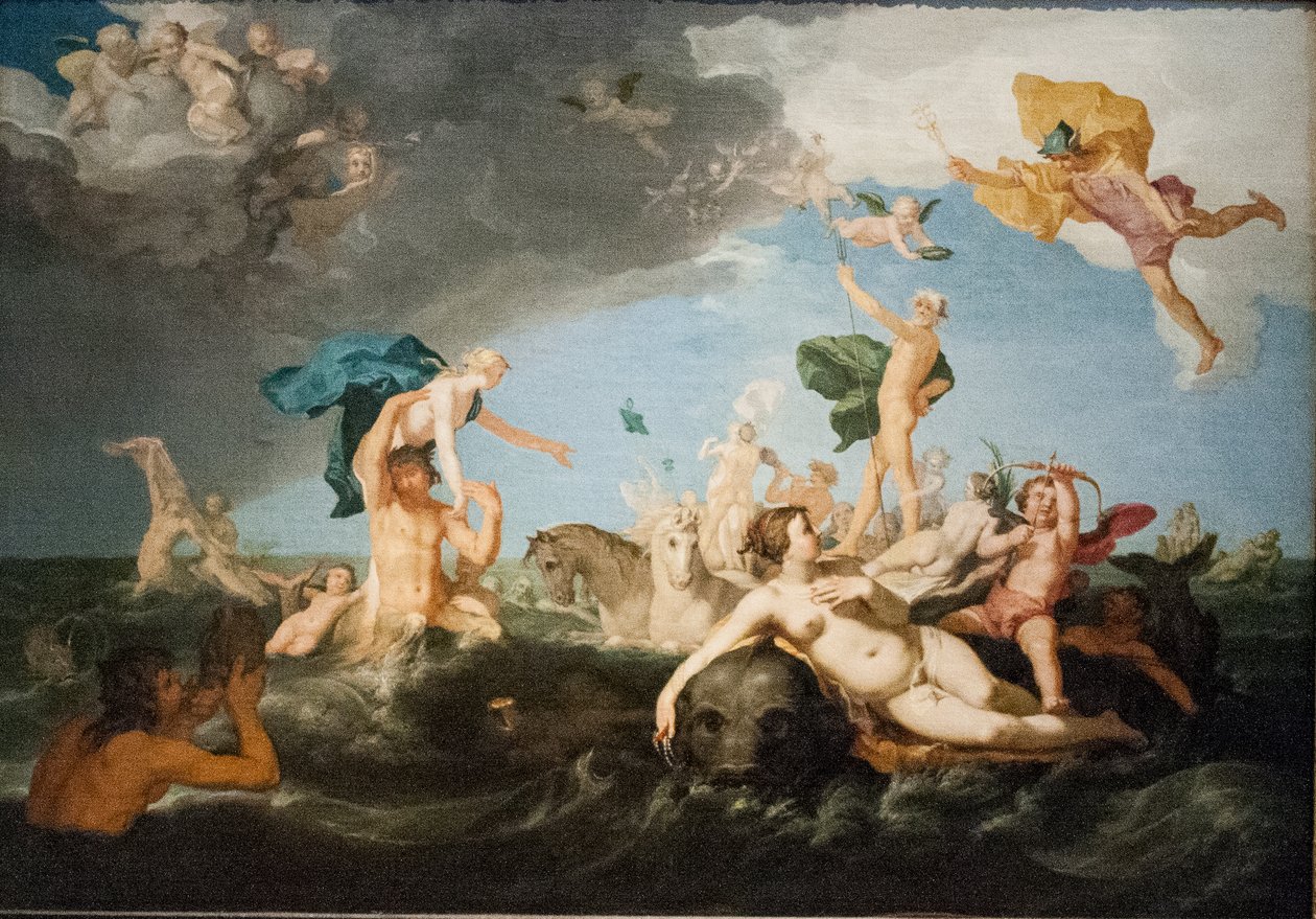 Suédois :  Neptunus triumftåg Triomphe de Neptune - Abraham Bloemaert