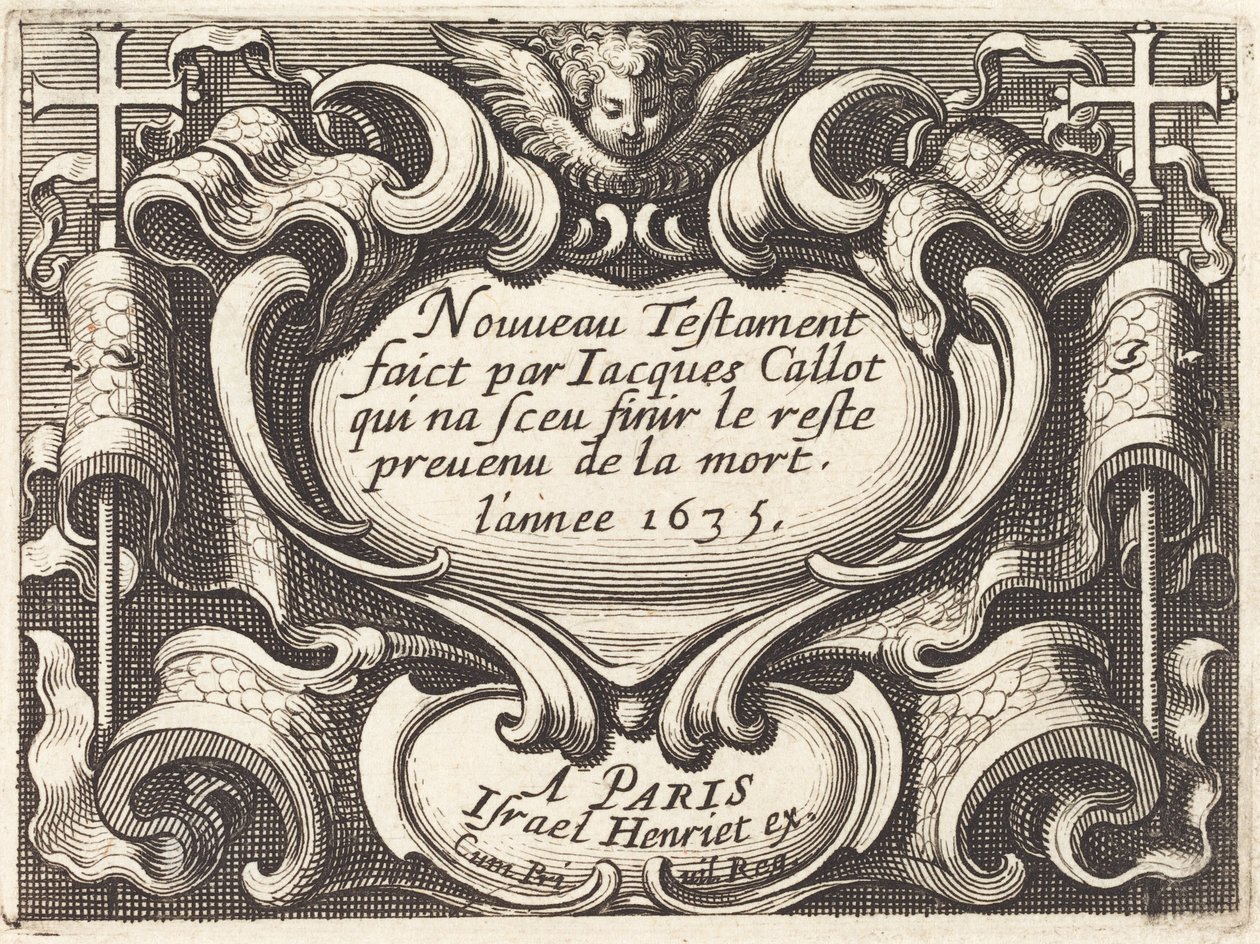 Frontispice pour "Le Nouveau Testament" de Callot - Abraham Bosse