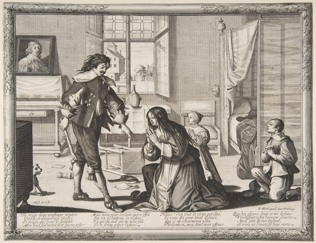 Le batteur de femme, vers 1633 - Abraham Bosse