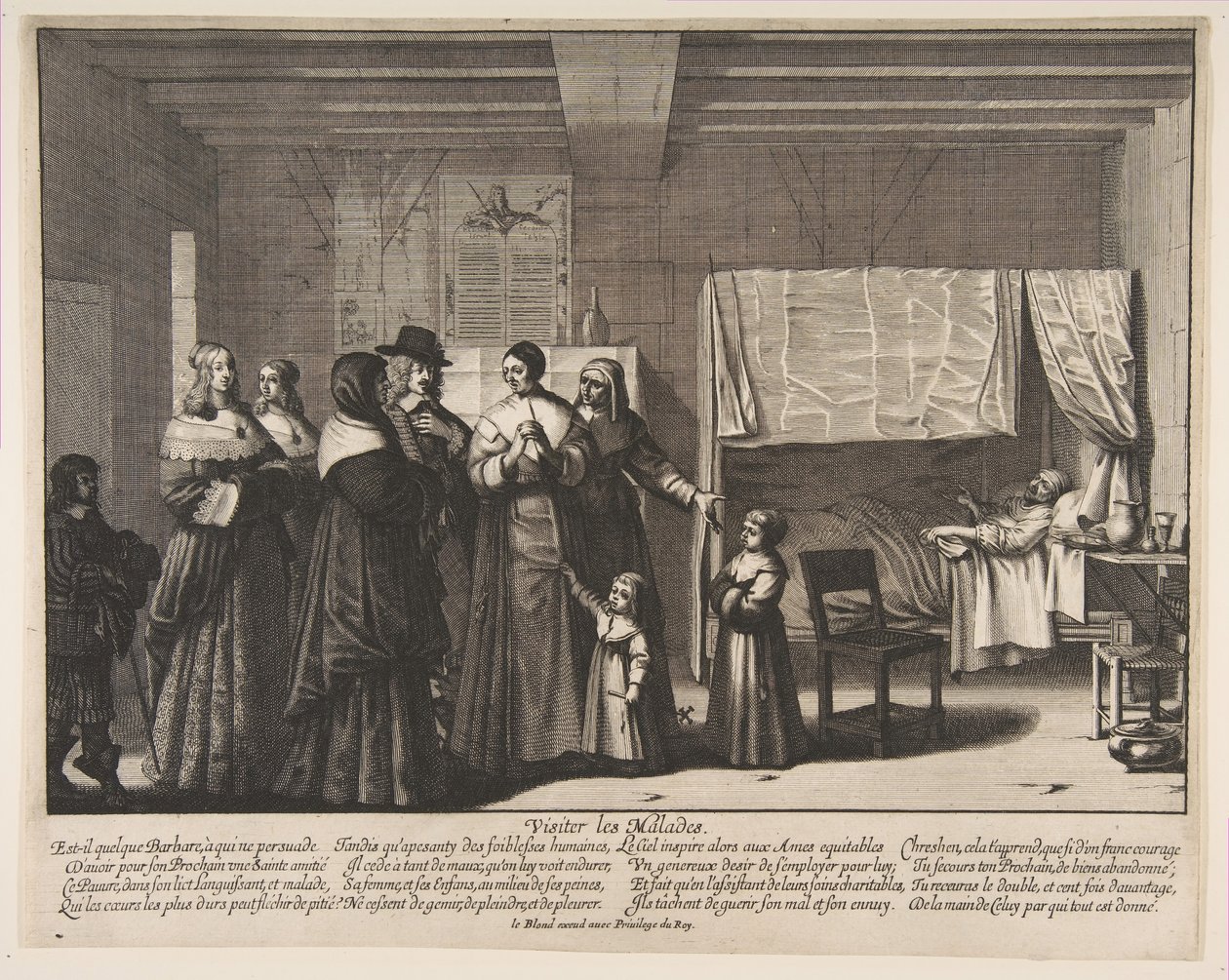 Visiter les malades - Abraham Bosse
