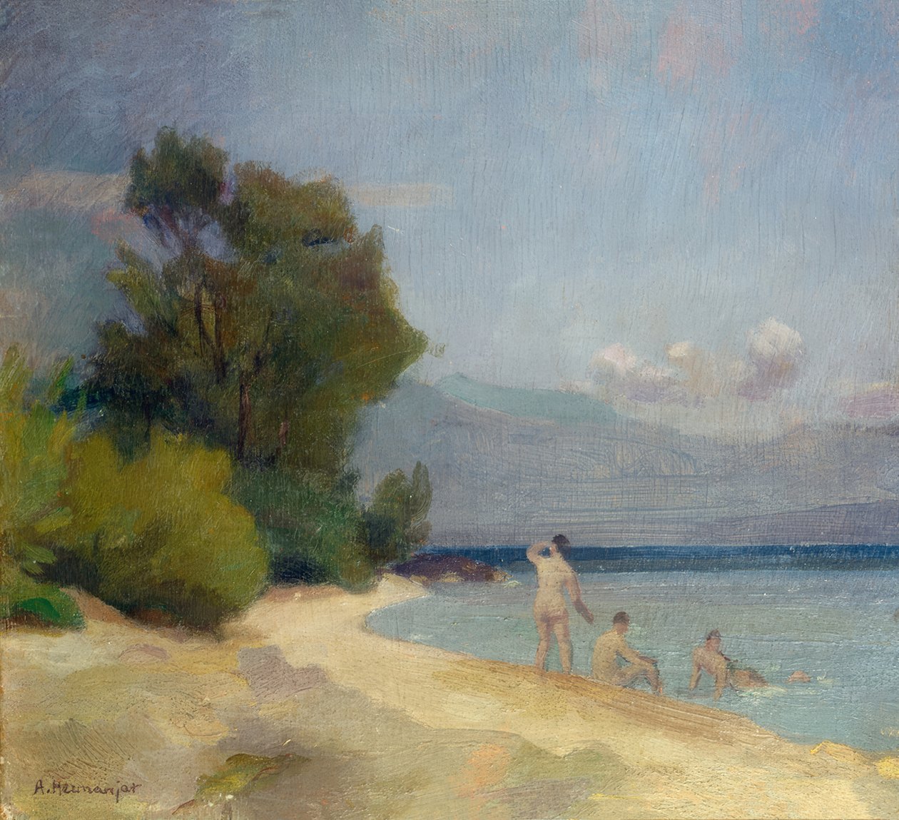 Strand à Allaman - Abraham Hermanjat
