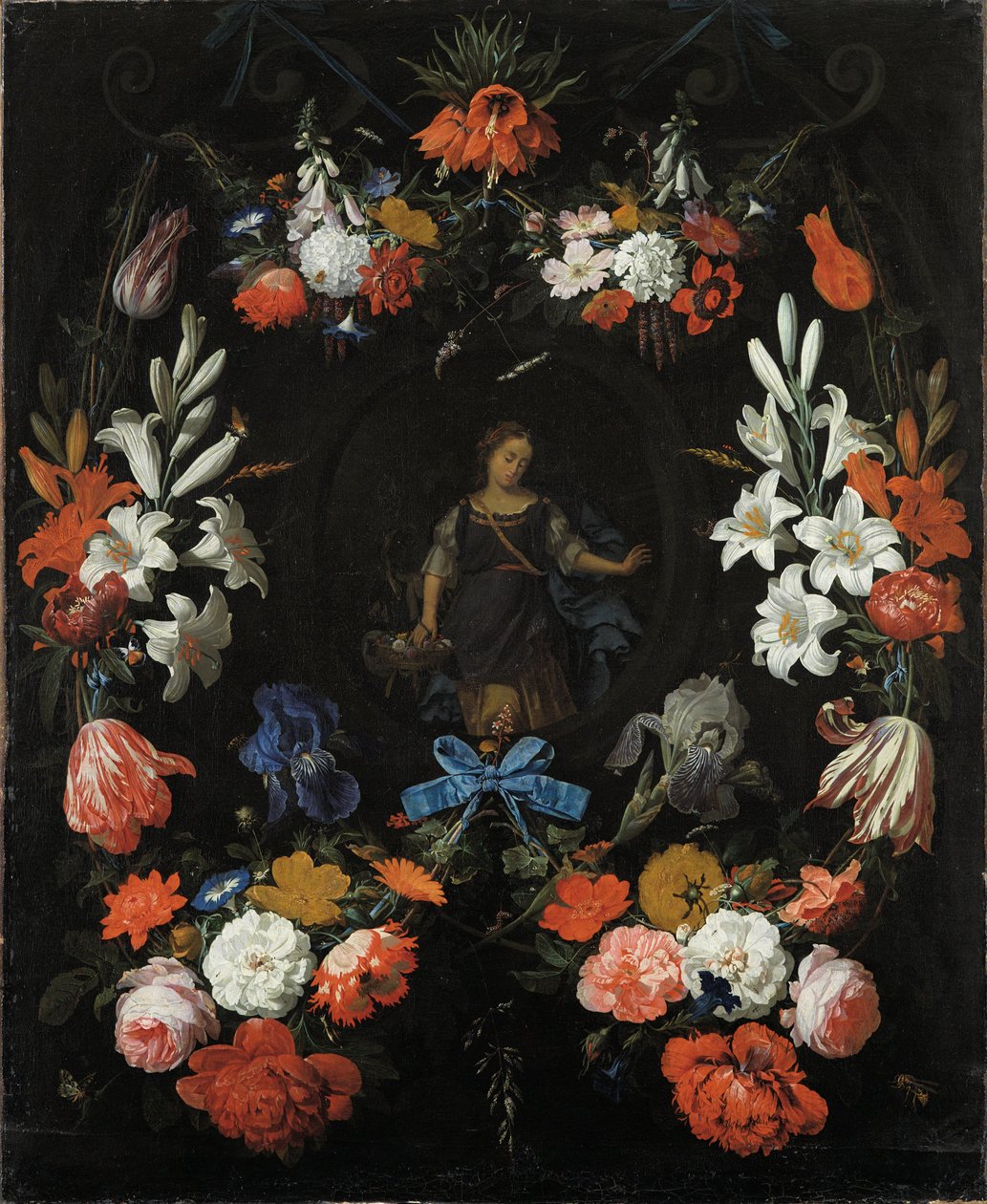 Guirlande de fleurs - Abraham Mignon