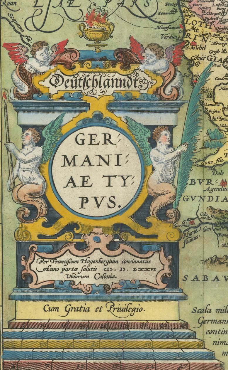 1608 cartouche avec balance intégrée - Abraham Ortelius