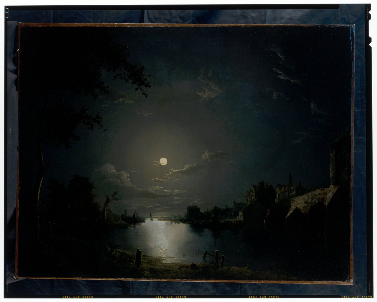 Paysage fluvial au clair de lune - Abraham Pether