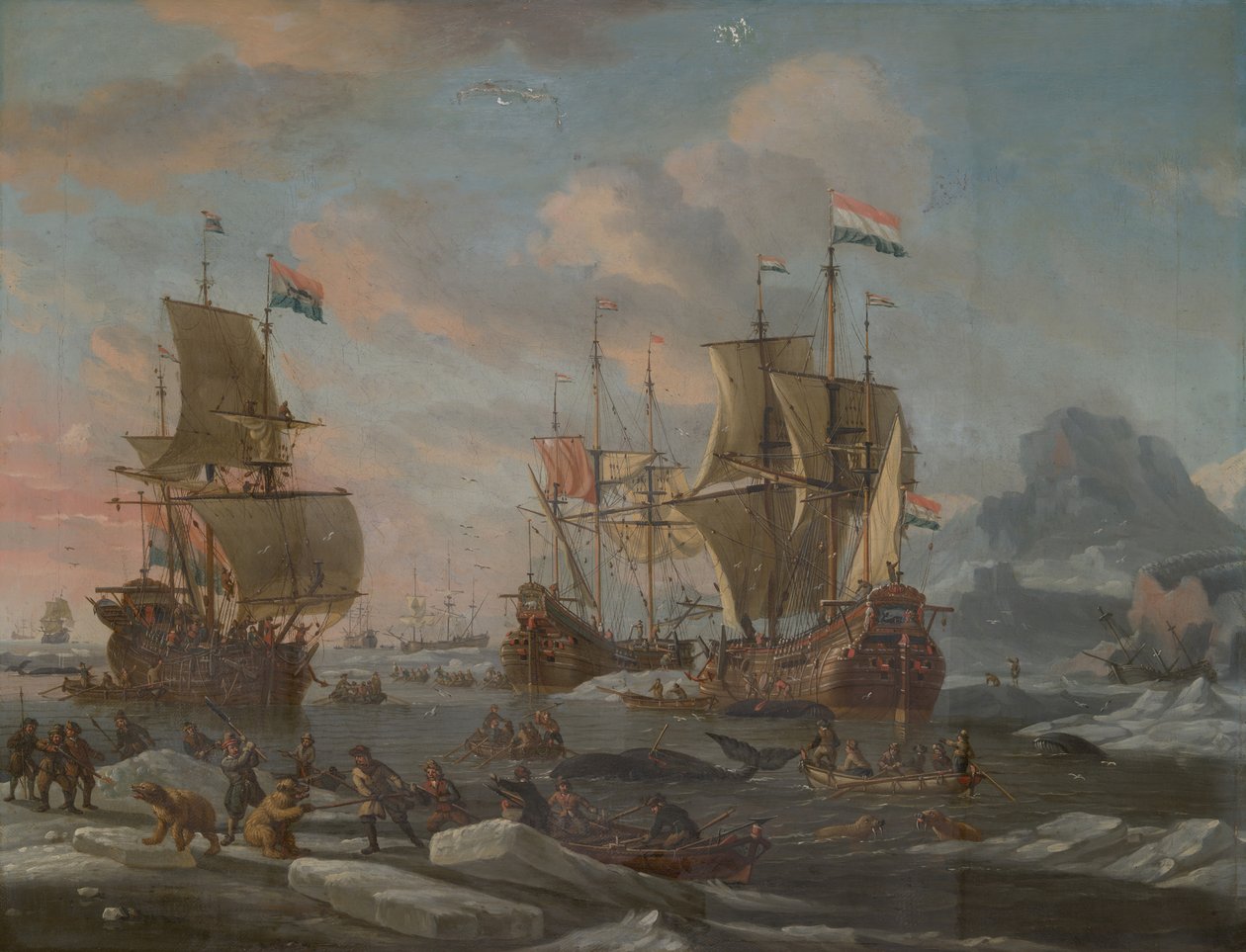 La flotte baleinière hollandaise - Abraham Storck