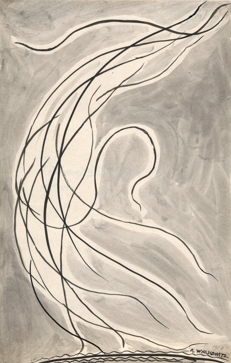 Lignes Rythmiques: Abstraction de Danse - Abraham Walkowitz