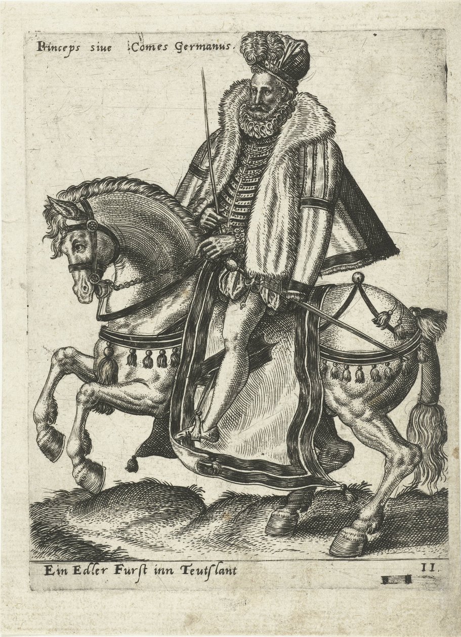 Souverain allemand à cheval - Abraham de Bruyn (attributed to)