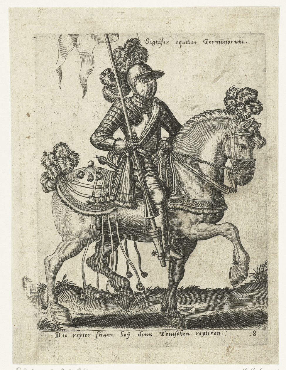 Cavalier allemand en armure - Abraham de Bruyn (attributed to)