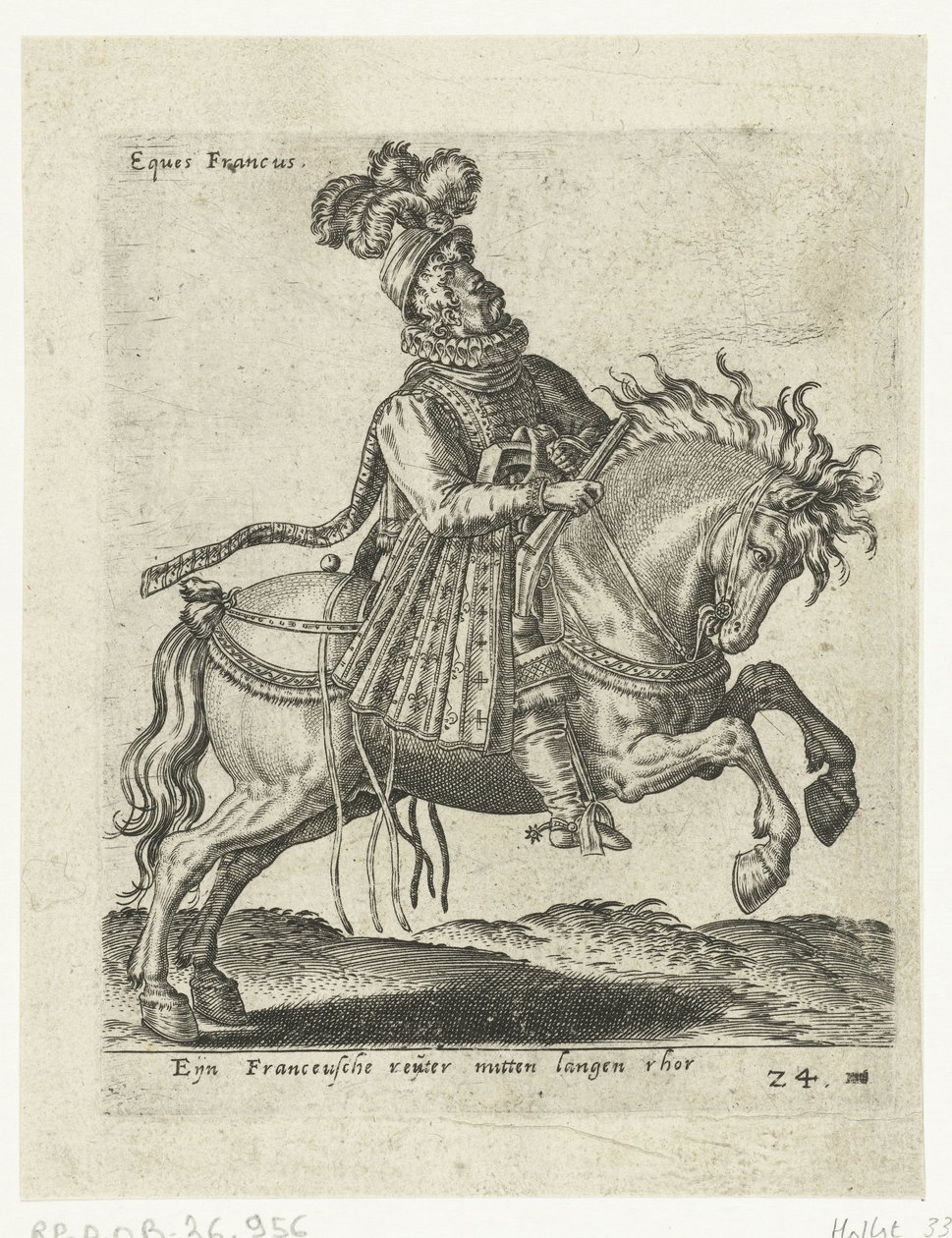 Cavalier français avec pistolet - Abraham de Bruyn (attributed to)