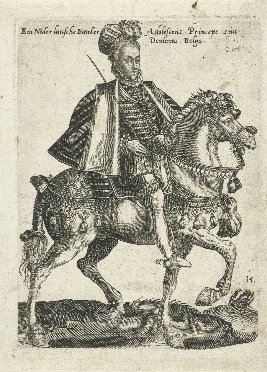 Noble néerlandais à cheval - Abraham de Bruyn (attributed to)