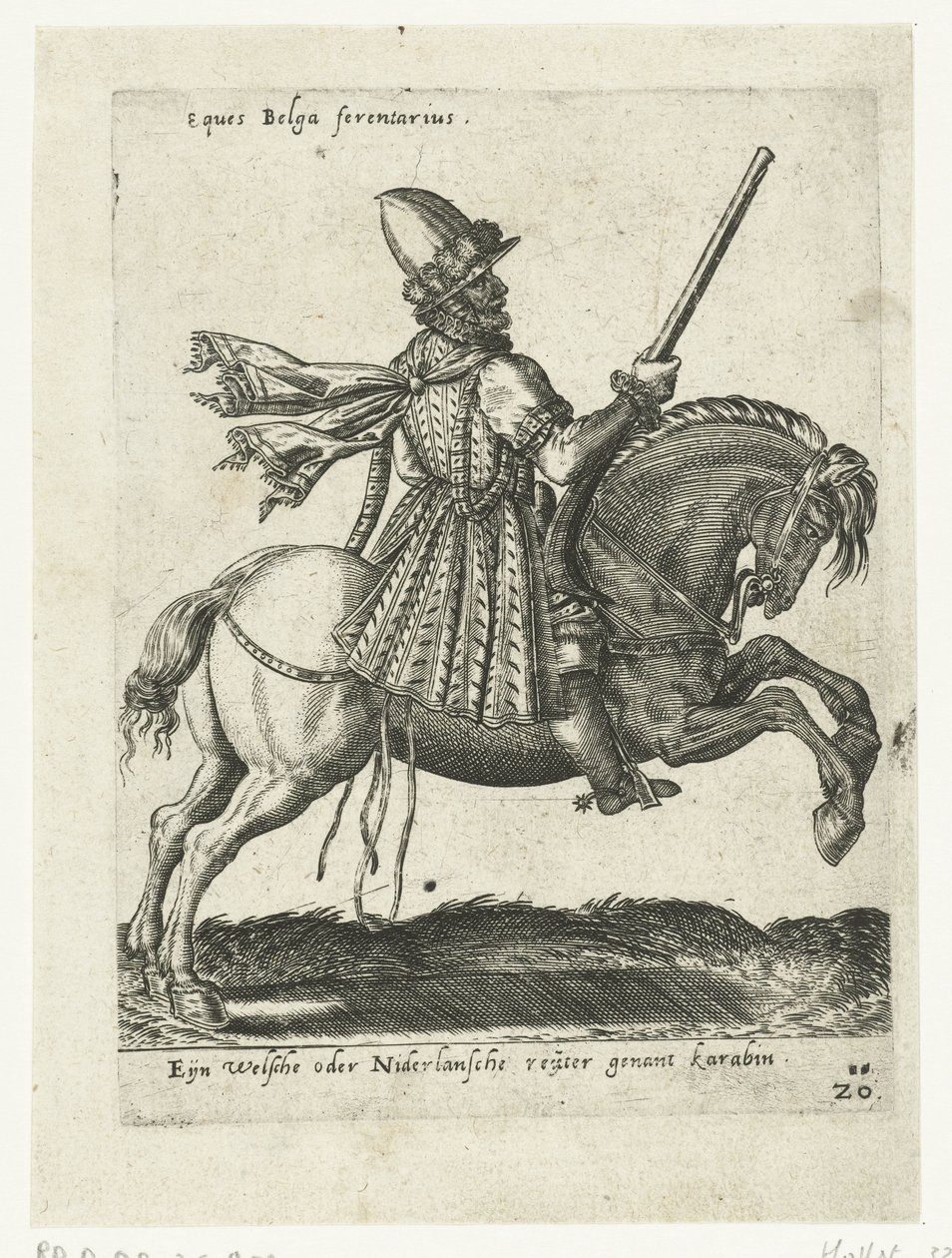 Cavalier néerlandais avec carabine - Abraham de Bruyn (attributed to)