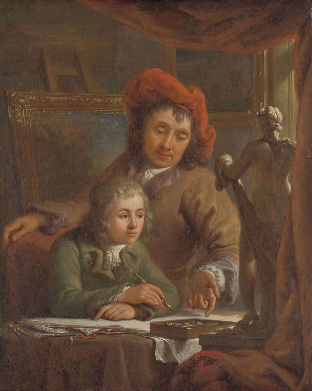 La leçon de dessin - Abraham van Strij (I)
