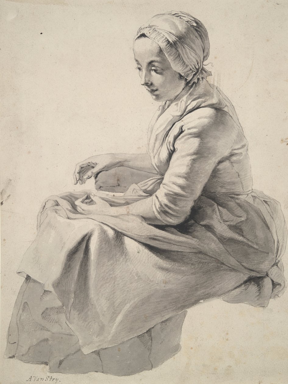 Femme assise - Abraham van Strij