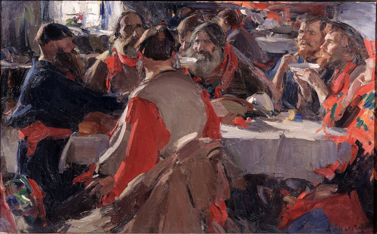 Dégustation de thé - Abram Efimovich Arkhipov