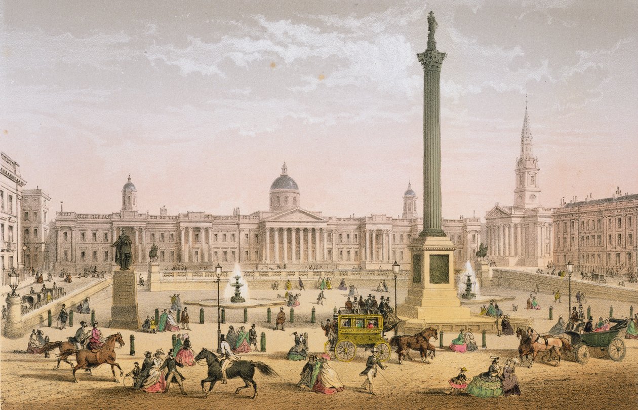 Trafalgar Square, vers 1862 - Achille Louis Martinet