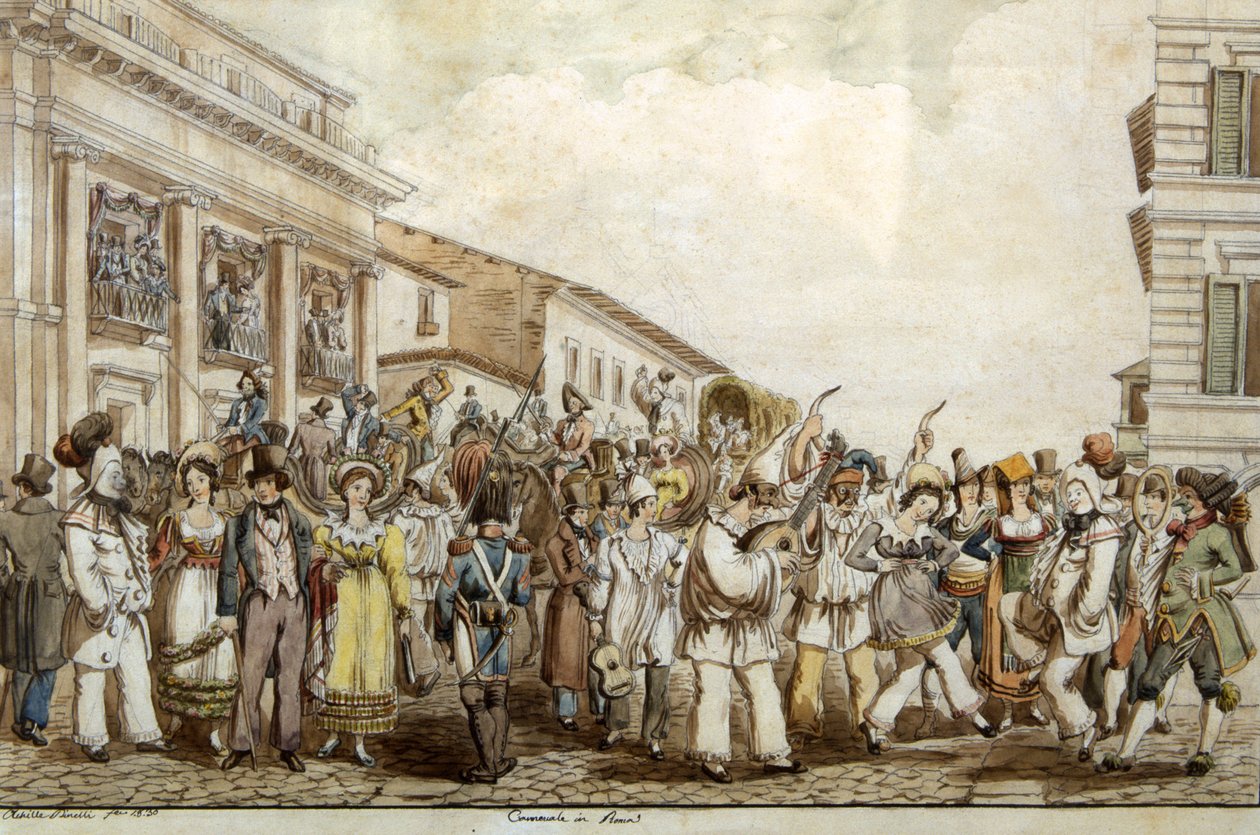 Carnaval à Rome, 1830 - Achille Pinelli