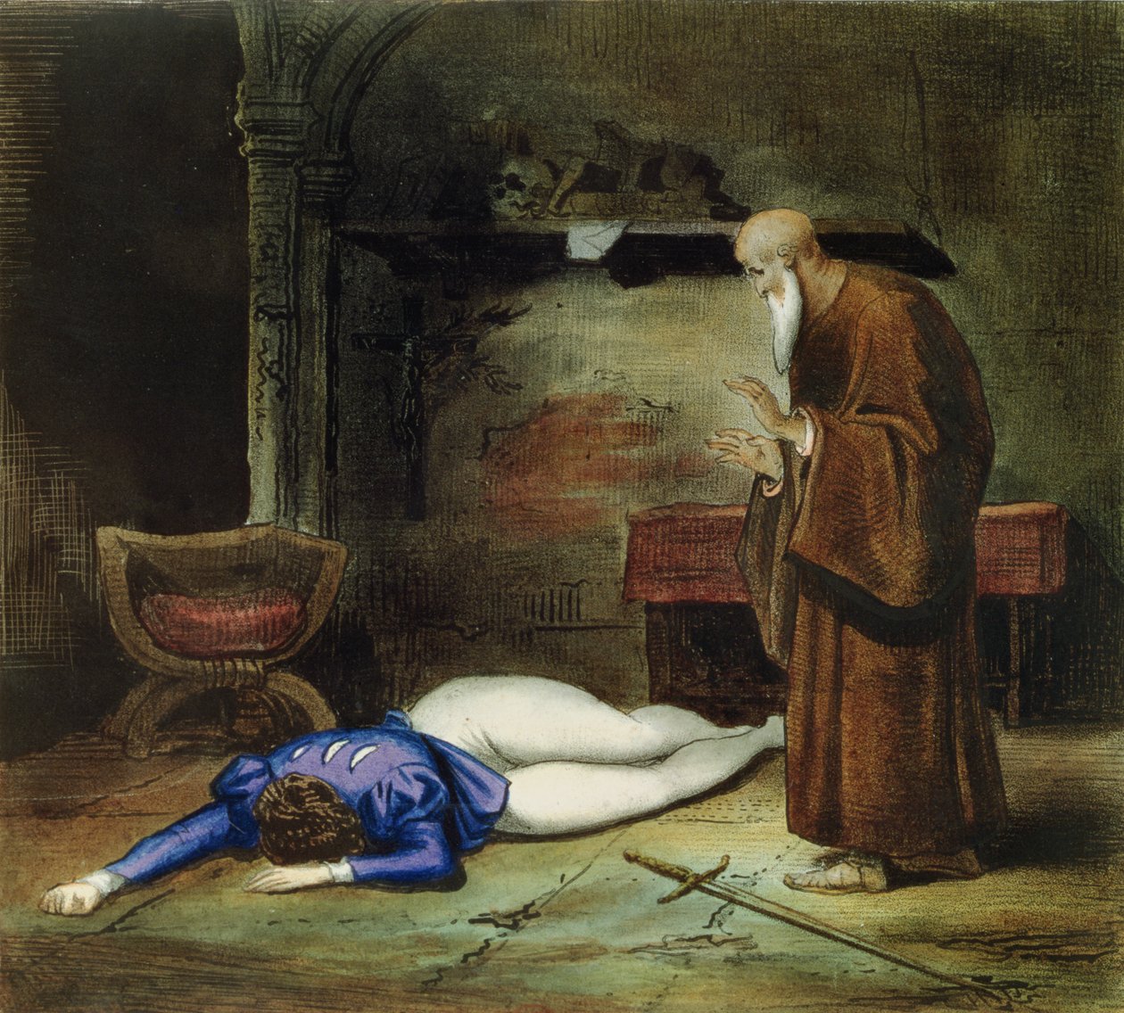 La mort de Roméo - Achille Devéria
