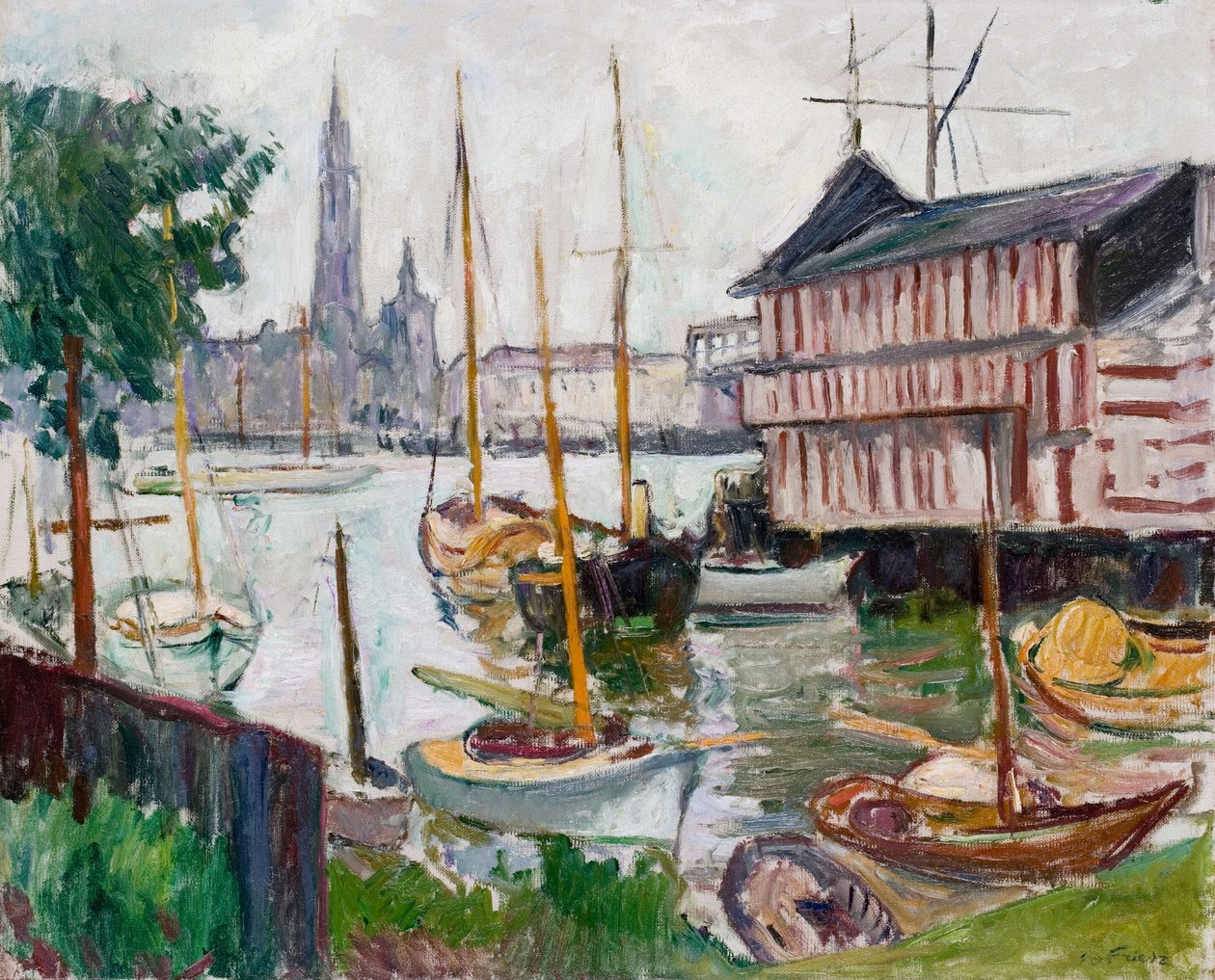 Bassin de yachts à Sainte-Anne, Anvers - Achille Emile Othon Friesz