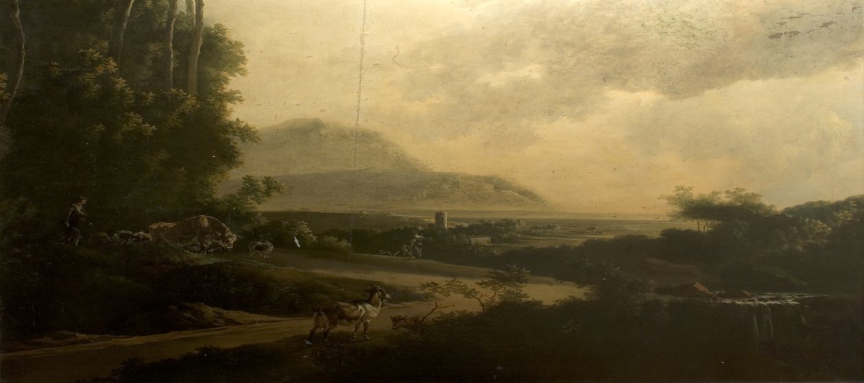 Paysage avec une route sinueuse - Adam Pynacker