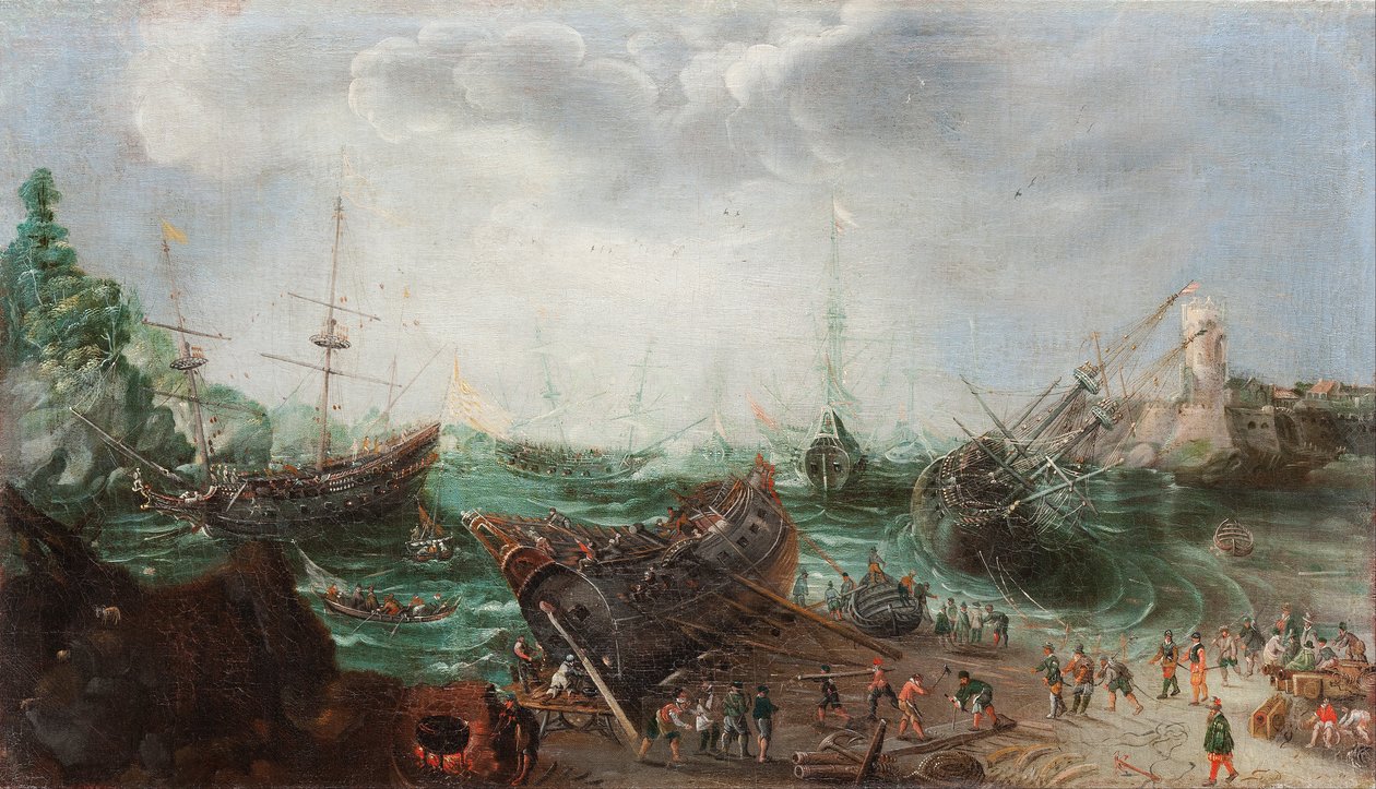 Scène portuaire - Adam Willaerts