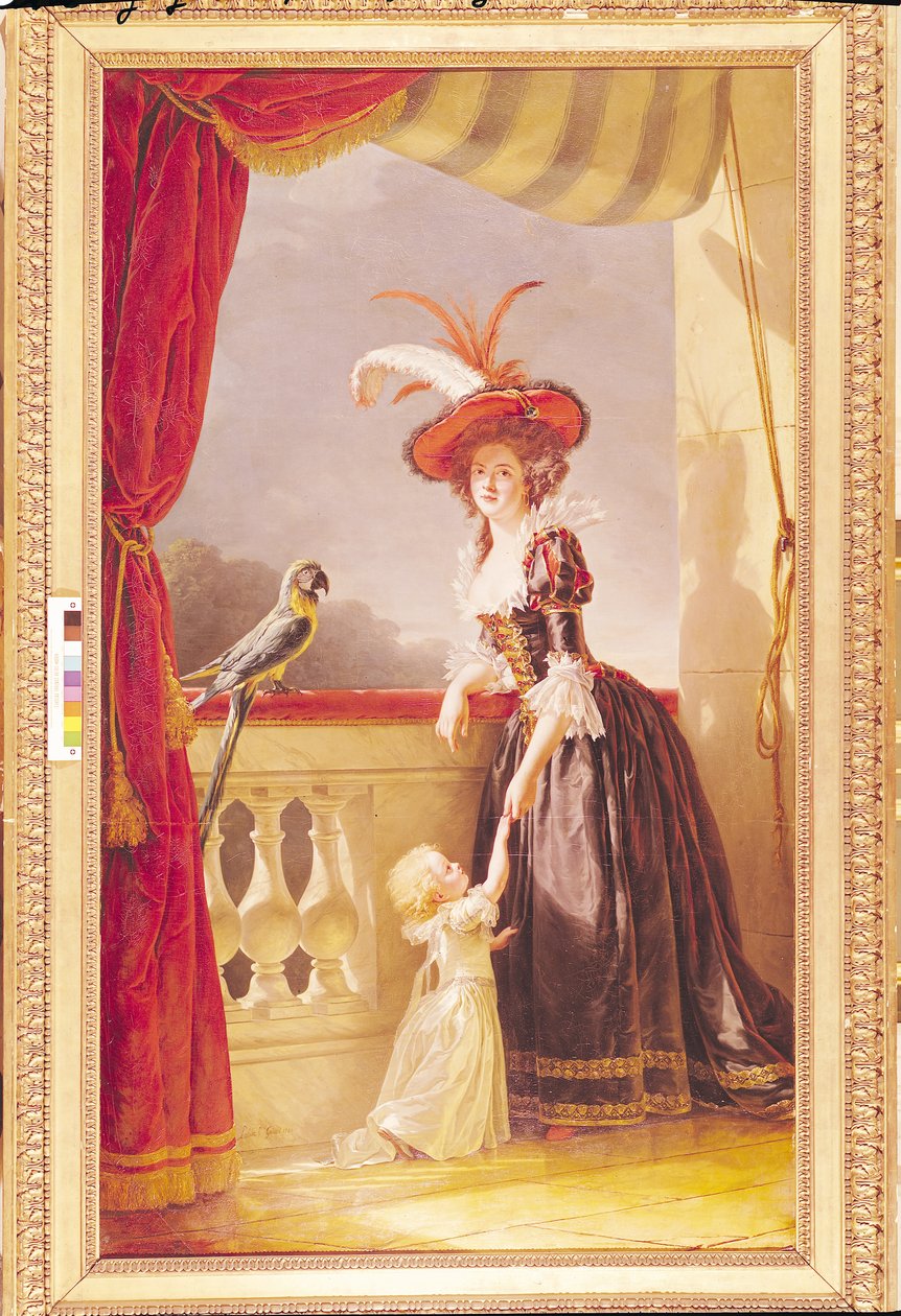 Portrait de Louise-Elisabeth de France (1727-59) duchesse de Parme et de son fils Ferdinand (1751-1802), 1786 - Adelaide Labille Guiard