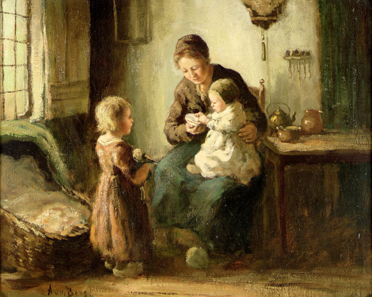 Jouer avec bébé - Adolf Julius Berg