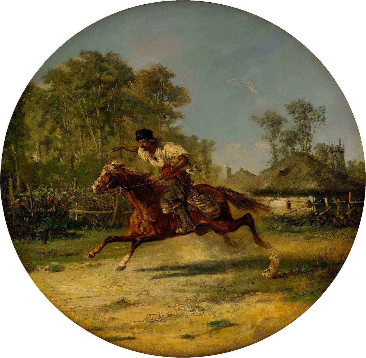 Cosaque à cheval - Adolf Schreyer