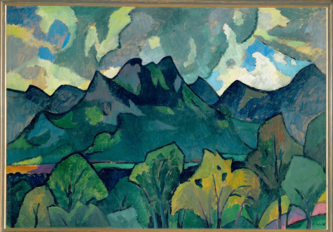 Paysage montagneux de Haute-Bavière près de Brannenburg - Adolf Erbslöh