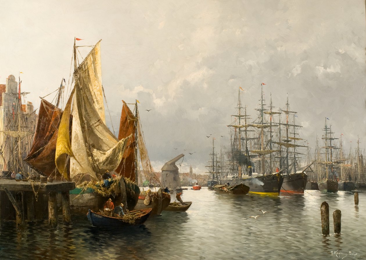 Dans le port du Havre - Adolf Kaufmann