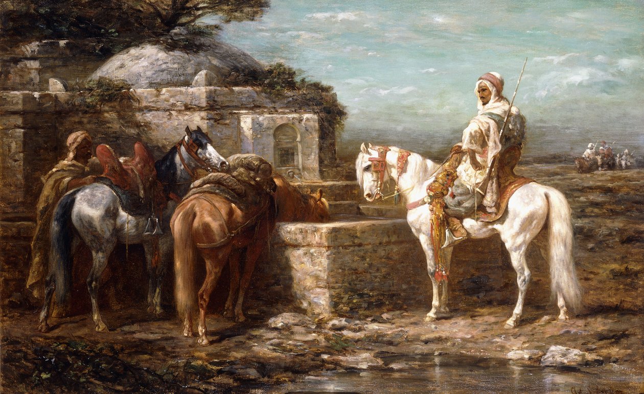 Au puits, 19ème siècle - Adolf Schreyer