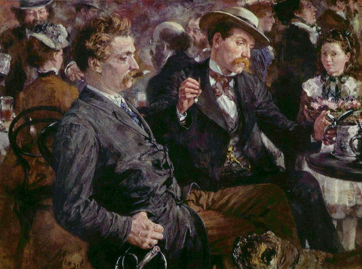 Au jardin de la bière - Adolph Menzel