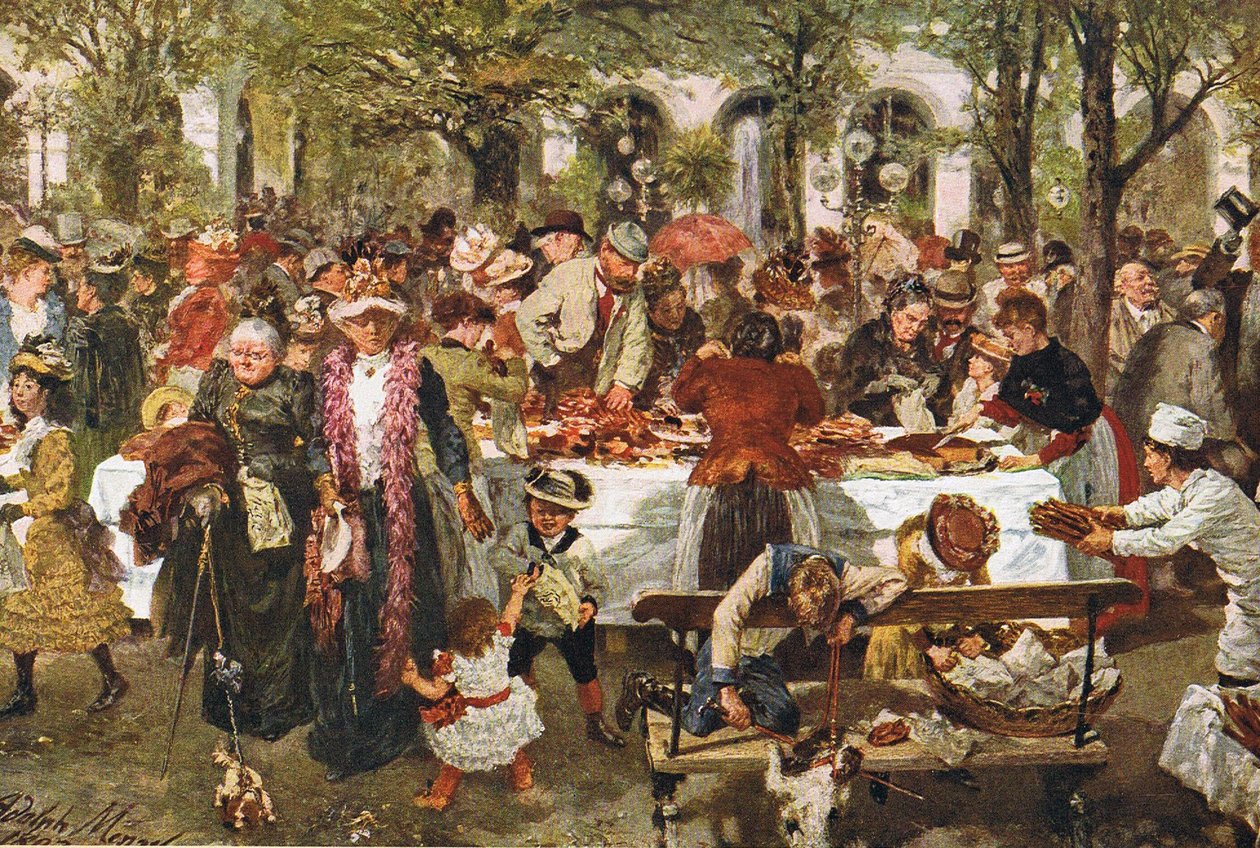 Pâtisserie fine dans le parc thermal de Kissingen - Adolph Menzel