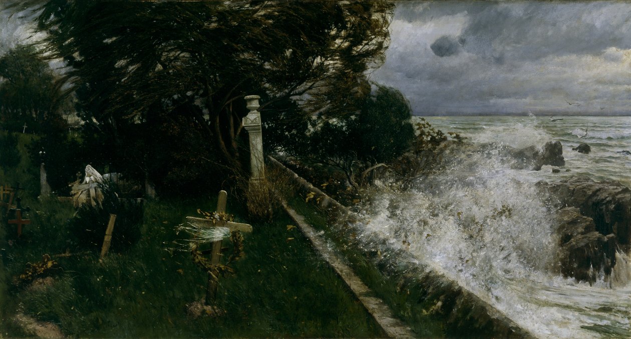 Cimetière en bord de mer - Adolf Hiremy Hirschl