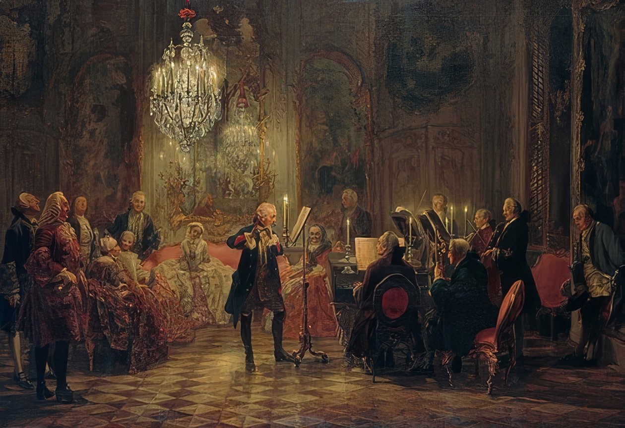 Concert de flûte de Frédéric le Grand à Sanssouci - Adolph Menzel