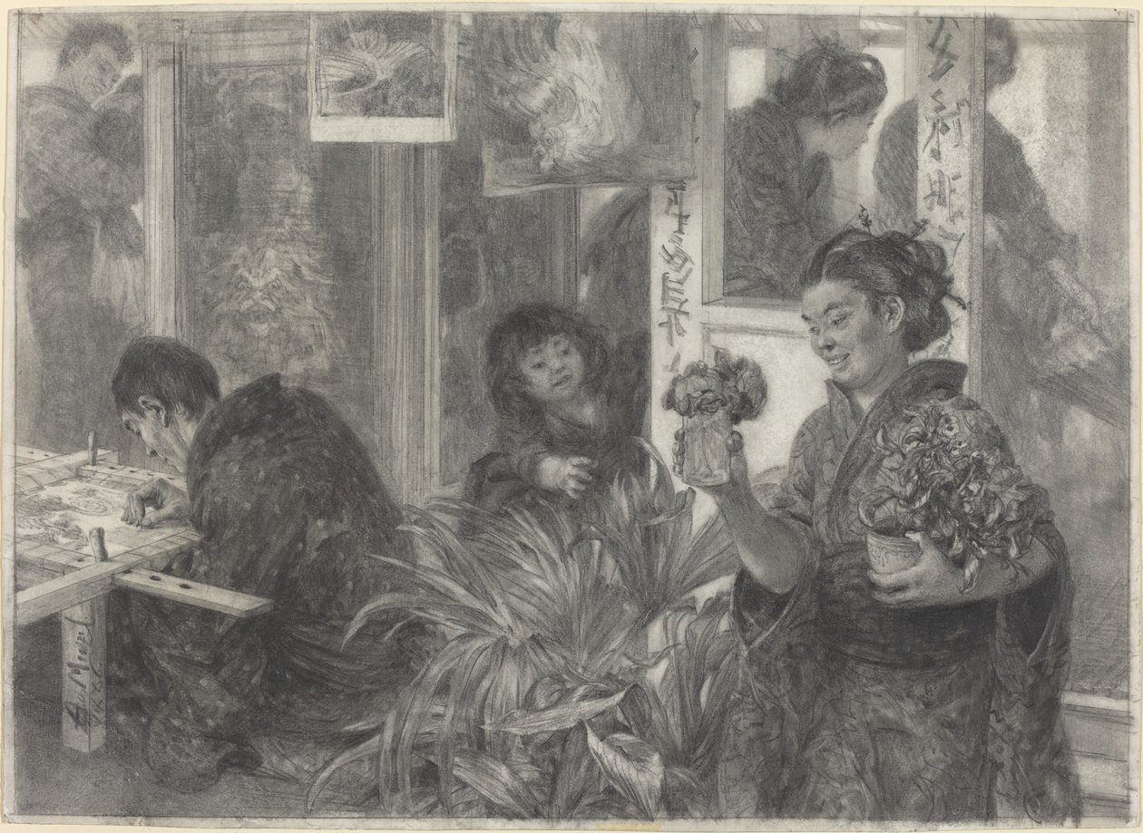 Artiste japonais au travail - Adolph Menzel