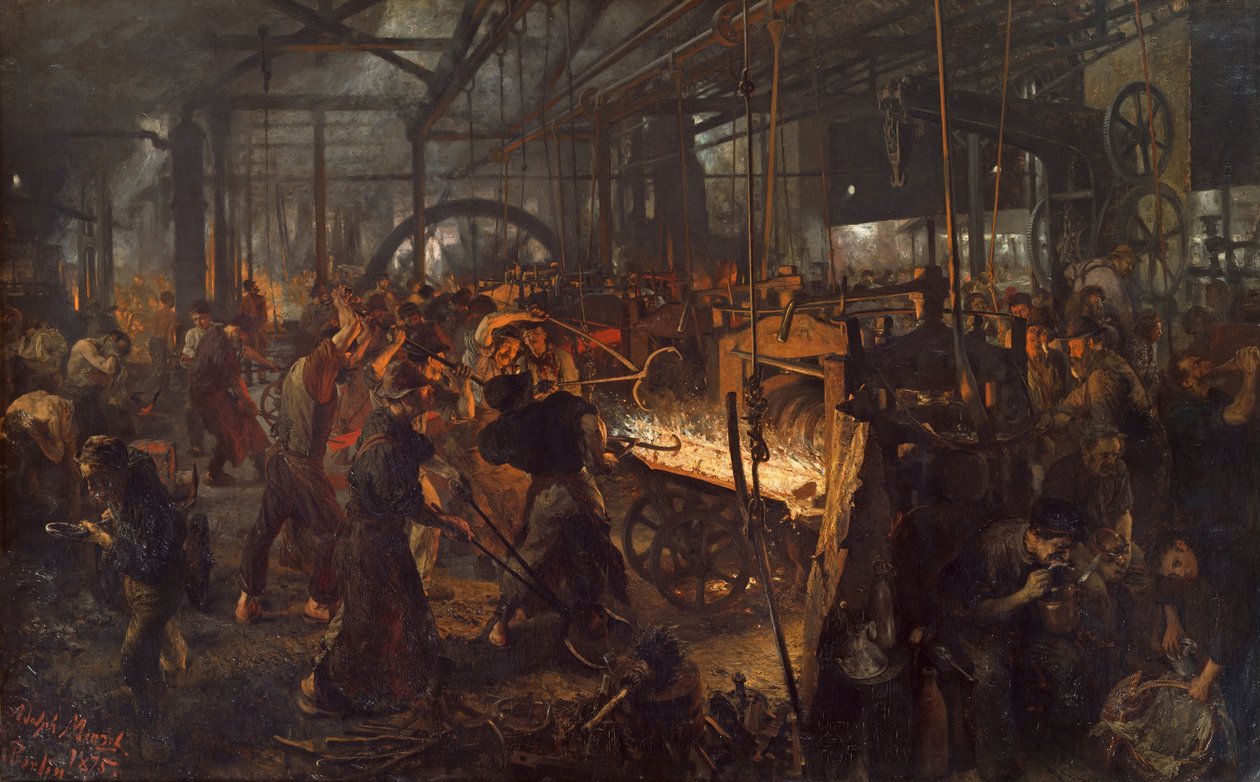 La Laminoir moderne Cyclopes, 1873-1875 - Adolph Menzel
