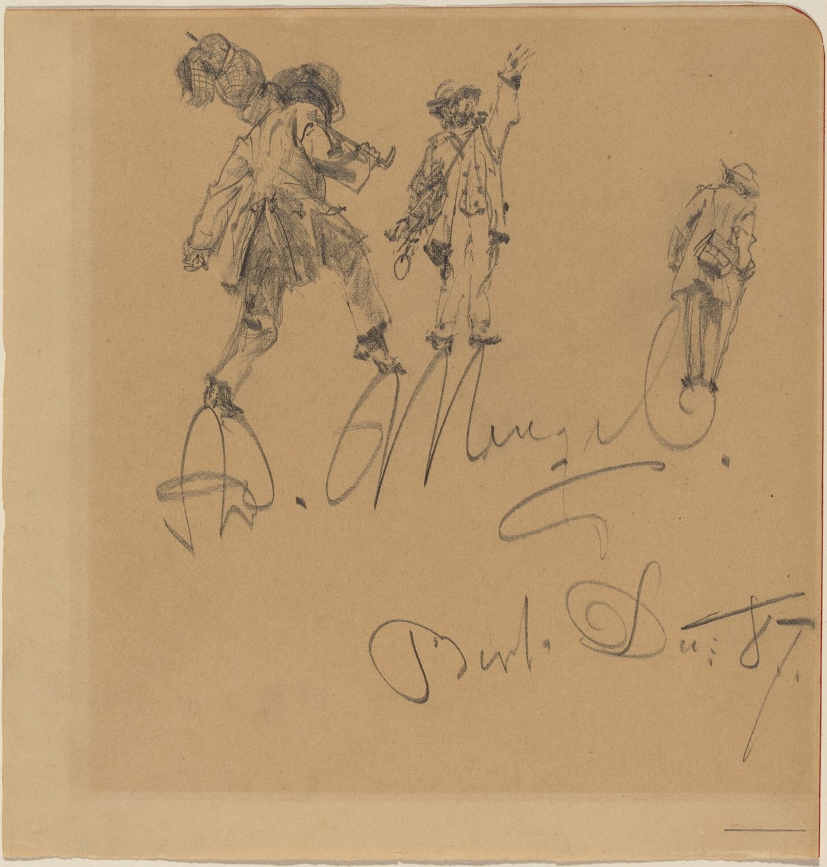 Trois clochards sur la signature de l