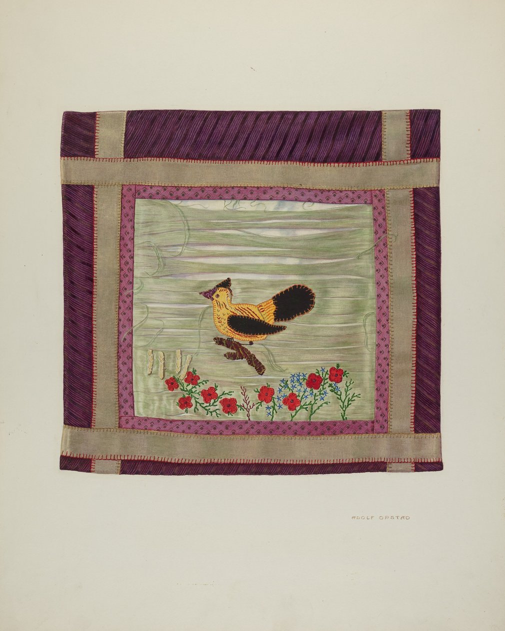 Détail de la couverture appliquée, 1941 - Adolph Opstad