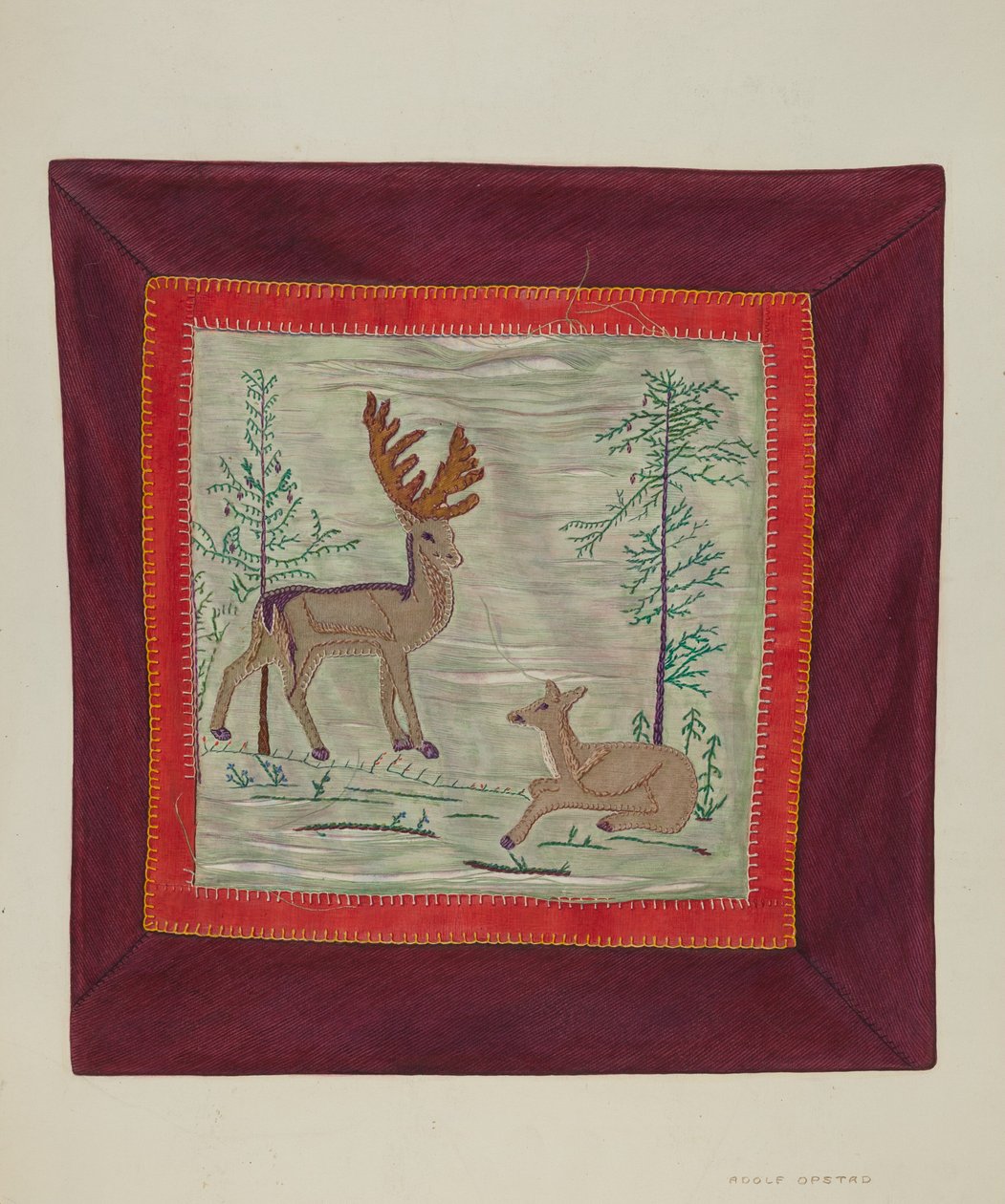 Détail de la couverture appliquée - Adolph Opstad