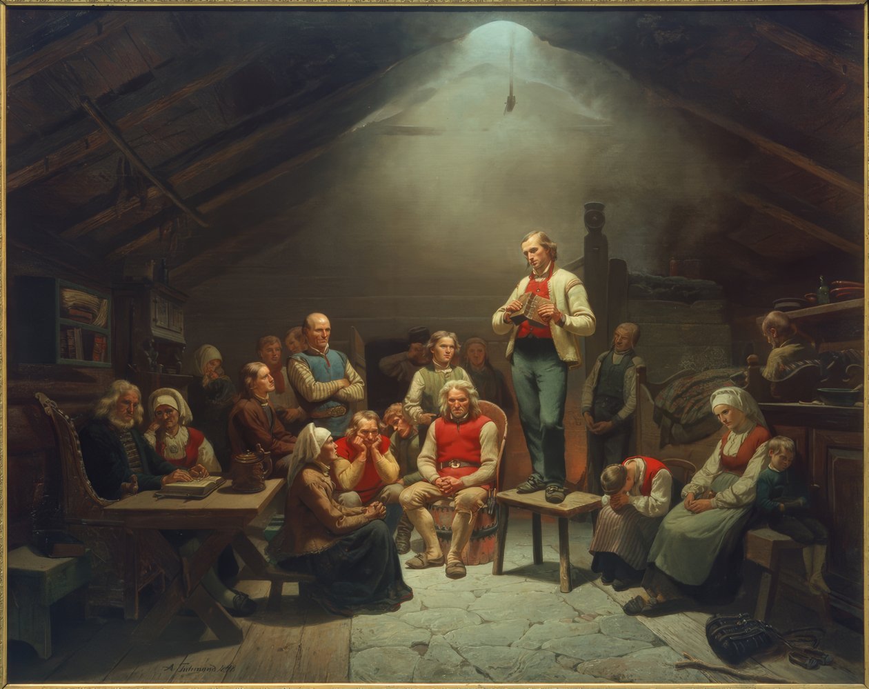La Dévotion des Haugianer / Tidemand - Adolph Tidemand